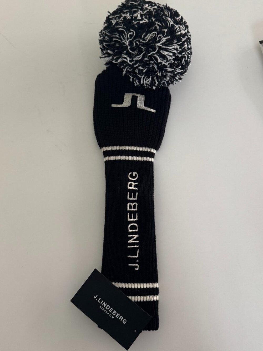 NWT!! J.Lindeberg Knitted Black/White Driver Club Headcover